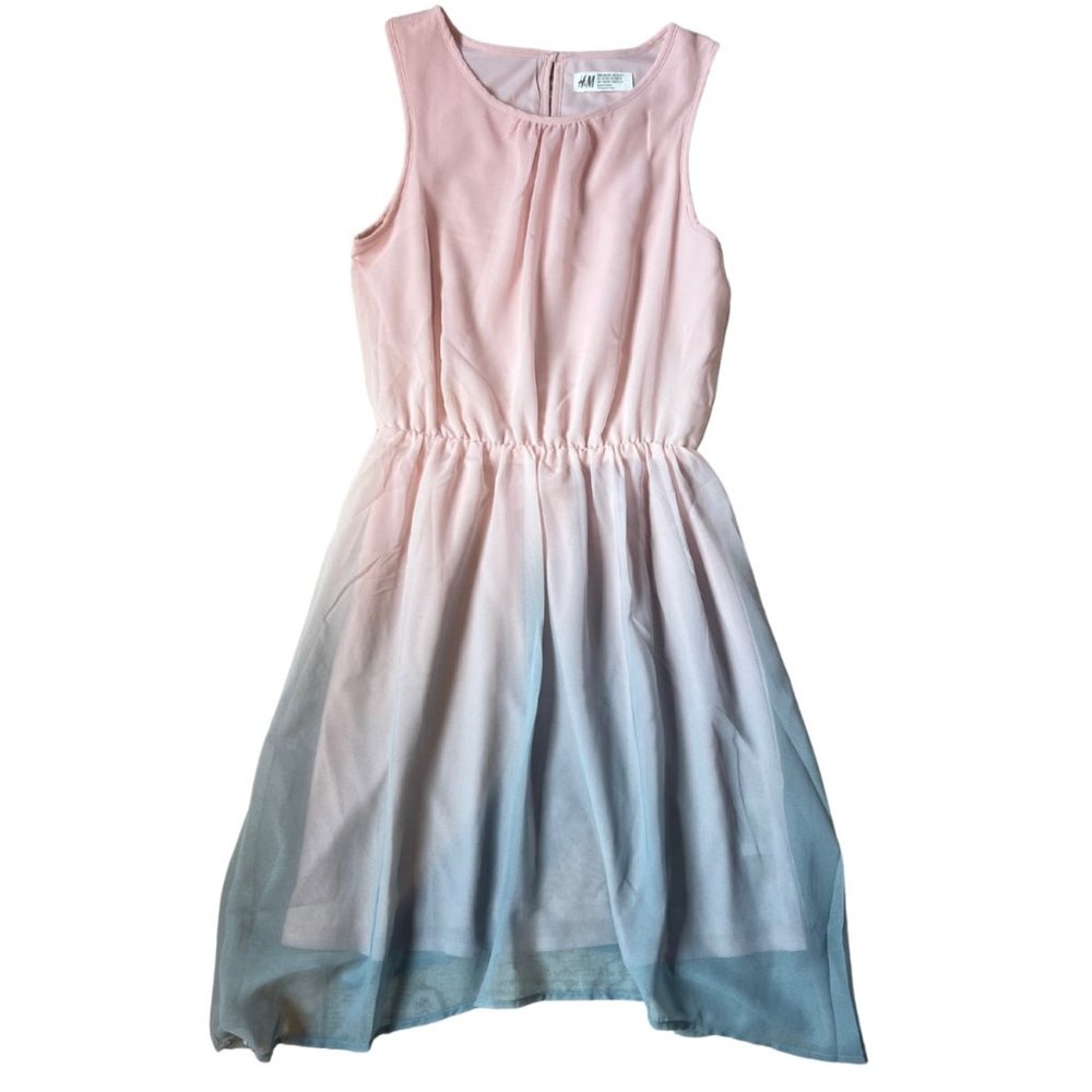 H&M Pink and Teal ombre tulle dress size 10-12